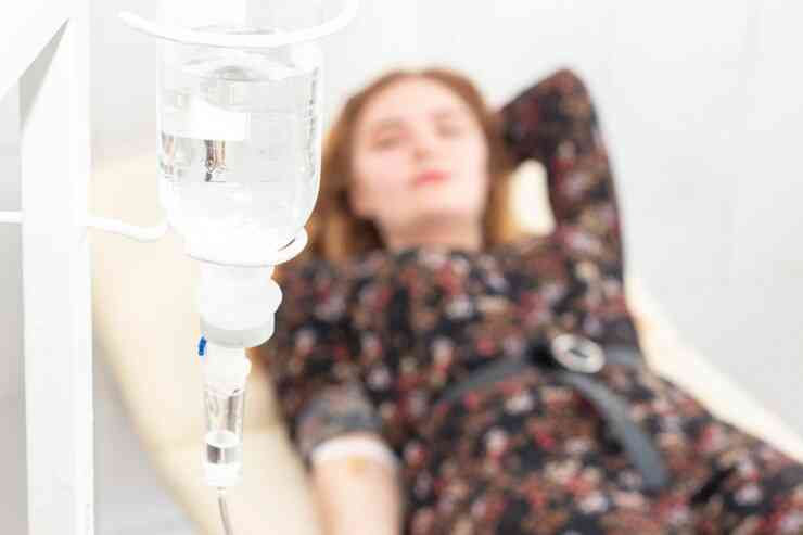women going with iv therapy